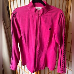 Lilli Pulitzer deep pink full zip jacket